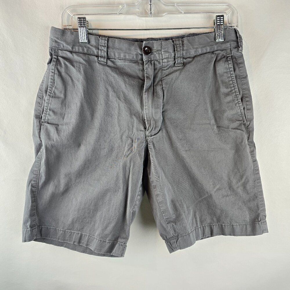 J Crew Shorts Mens 30 Grey Chino Summer Preppy Stretch 9" Inseam Casual Classic